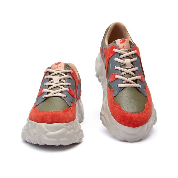 UIN Men’s Chunky Platform Fashion Sneakers (FUZZY WUZZY BROWN SANAMOLLS I MEN) - Picture 6 of 7